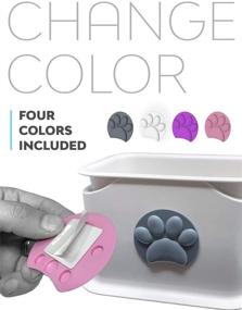 img 1 attached to 🐾 iPrimio Universal Cat Litter Scooper Holder - Sturdy Scooper Storage with Enhanced Stability - Sleek Design Includes Four Colored Paws - Compatible with Metal and Plastic Scoopers of Any Brand