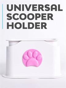 img 3 attached to 🐾 iPrimio Universal Cat Litter Scooper Holder - Sturdy Scooper Storage with Enhanced Stability - Sleek Design Includes Four Colored Paws - Compatible with Metal and Plastic Scoopers of Any Brand