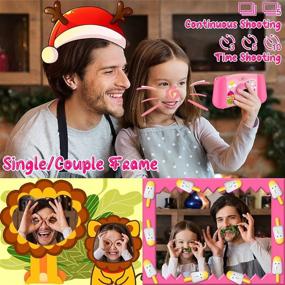 img 2 attached to GKTZ Toys for Girls Age 3-10, Kids Camera Digital Video Camcorder for Toddler, Dual Lens Selfie Camera Kids Music Player, Best Christmas Birthday Gift for 3 4 5 6 7 8 Year Old Girl with 16G SD Card(Pink)