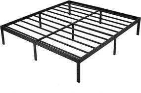 img 3 attached to 🛏️ 16 Inch Full Size Platform Bed Frame: Heavy Duty Steel Base for Maximum Strength and Stability - Easy Assemble, Noise Free, Non-Slip Design - No Box Spring Needed, Full Weight Capacity