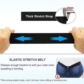 img 1 attached to 🎖️ 2-in-1 Casual Military Elastic Stretch Belt