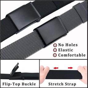 img 2 attached to 🎖️ 2-in-1 Casual Military Elastic Stretch Belt