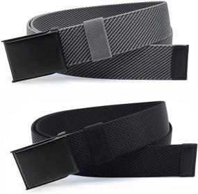 img 3 attached to 🎖️ 2-in-1 Casual Military Elastic Stretch Belt