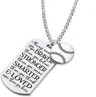 🏀 miaogift basketball player pendant dog tag necklace - inspirational reminder for braver spirit to my son/daughter, family & friends - gift for sports enthusiasts - baseball jewelry necklace logo