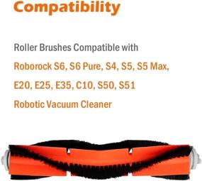 img 3 attached to Jorllina Replacement Main Brushes Compatible with Roborock S6, S6 Pure, 🔧 S4, S5 Max, S5, E2, E25,E35 Robot Vacuum - Essential Replacement Parts Kit