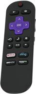 📺 ubay lc-rcrus-17: premium remote control replacement for sharp roku tv with shortcut key options for hbo, netflix, and sling logo