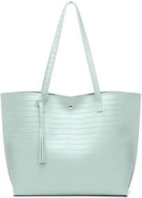 img 4 attached to Leather Shoulder Dreubea Capacity Handbag Women's Handbags & Wallets in Totes