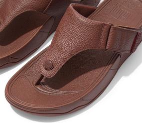 img 1 attached to Men's Fitflop Track Open Toe Sandals – Ideal Footwear for Loafers & Slip-Ons