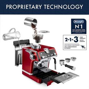 img 2 attached to ☕ De'Longhi EC9335R La Specialista Espresso Machine with Sensor Grinder, Dual Heating System, Advanced Latte System & Hot Water Spout for Americano Coffee or Tea, Stainless Steel in Red