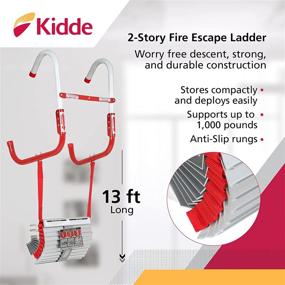 img 3 attached to 🧗 Kidde Fire Escape 2-Story Ladder with Anti-Slip Rungs, 13-Foot Escape Rope Ladder