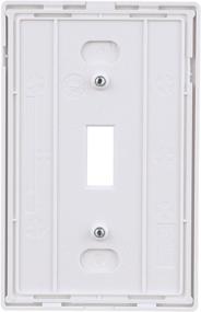 img 1 attached to 🔳 EATON PJS1W Arrow Hart Pjs1 Mid Size Screw Less Wall Plate, 1 Gang, 4.875" L X 3.125" W X 0.08" T, White.