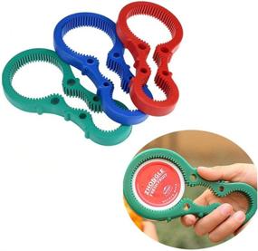 img 3 attached to 🔧 Parts Express 3in1 Container Bottle Jar Lid Can Opener: Easy Twist Kitchen Tool with Silicon Jar Opener and Screw Cap Jar Bottle Wrench - Random Colors (Red, Green, Blue)