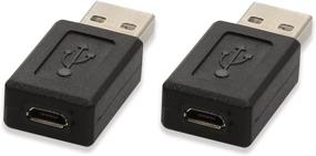 img 1 attached to 🔌 Electop USB 2.0 A Male к USB Micro Женский адаптер конвертер - 2 штуки для улучшенной связи.