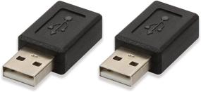 img 2 attached to 🔌 Electop USB 2.0 A Male к USB Micro Женский адаптер конвертер - 2 штуки для улучшенной связи.