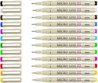 🖊️ 12 colors - 0.5mm micro-fineliner pens set, ink pens for fine point liner, multi-liner for sketching, anime, artist illustrations, technical drawings, office documents logo