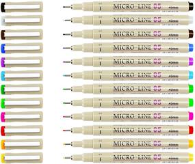 img 4 attached to 🖊️ 12 Colors - 0.5mm Micro-Fineliner Pens Set, Ink Pens for Fine Point Liner, Multi-liner for Sketching, Anime, Artist Illustrations, Technical Drawings, Office Documents