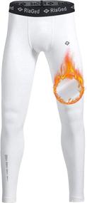 img 4 attached to 👦 RlaGed Youth Boys' Compression Leggings: Quick Dry Sports Tights for Football, Basketball & More - Athletic Baselayers for Kids