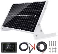 🌞 efficient 12v solar panel kit: topsolar 30w charger + 10a solar charge controller + mount bracket for car, rv, boat, and off-grid system logo