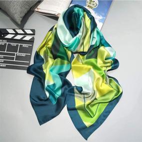 img 3 attached to Fashion Gradient Lightweight Sunscreen Scarves Women's Accessories for Scarves & Wraps