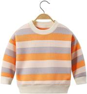 👕 ctskyte toddler unisex kids fleece long sleeve pullover sweatshirt: stylish striped crew-neck sweater for kids logo