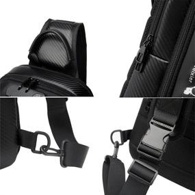 img 1 attached to Climber's Choice: Crossbody Tactical Anti-Theft Backpack – Perfect for Hiking and Daypacks