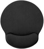 🖱️ honesty smooth microfiber memory foam mouse wrist pad for ergonomic support, comfortable typing, pain relief - ideal for computer games, office, and study - black (1 pack) logo