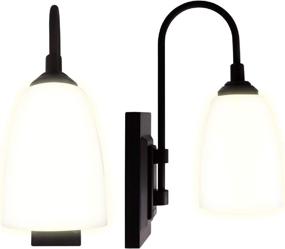 img 4 attached to Westek Battery Operated Wall Sconce, 2 Pack – 4 Hour Auto Shut-Off Battery Wall Sconce, 100 Lumens – Matte Black Plastic Finish – Easy Install Battery Wall Light – Adjustable 2 Light Settings