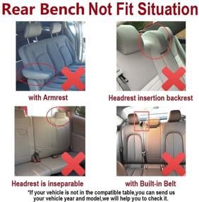 img 1 attached to Flying Banner Universal Fit Car Seat Covers – Full Set, Gray Jacquard & Polyester, Comfortable Composite Sponge, Airbag Compatible - Ideal for Most Cars, Trucks, SUVs, and Vans