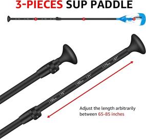 img 3 attached to 🏄 Overmont Aluminum Alloy SUP Paddle - Top Quality 3-Piece Adjustable Stand Up Paddleboard Paddle