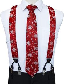 img 3 attached to JEMYGINS Festival Necktie Christmas Suspender Men's Accessories in Ties, Cummerbunds & Pocket Squares