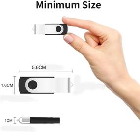 img 3 attached to 💽 1GB USB Flash Drive - EASTBULL 1PCS Metal Swivel USB Stick Bulk Gig Stick Pen Drive Memory Stick - Black