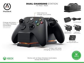 img 3 attached to 🔌 PowerA Dual Charging Station for Xbox - Black: Wireless Controller Charging, Rechargeable Battery, Xbox Series X/S, Xbox One - Xbox Series X