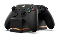 🔌 powera dual charging station for xbox - black: wireless controller charging, rechargeable battery, xbox series x/s, xbox one - xbox series x logo