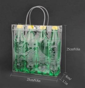 img 3 attached to Premium Clear Plastic Gift Bags: Sdootjewelry 36 Pcs Heavy Duty 🛍️ PVC Tote Bags with Handles - Ideal for Shopping, Parties, and Gifts!