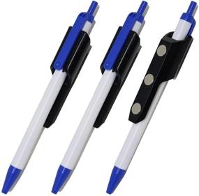 img 2 attached to 🖊️ RevMark Magnetic Pen Holder Set - 3 Holders & 3 Pens | USA Made | Works on Metal Surfaces! Perfect for Schools, Homes, Offices, Job Sites! (White/Blue)