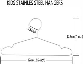 img 3 attached to 👕 HAZOULEN Kids Stainless Steel Hangers - Space Saving Hangers for Closets, 10 Pack