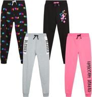 👖 active fleece joggers for girls: dreamstar sweatpants in active clothing logo