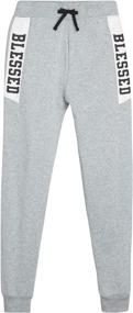 img 1 attached to 👖 Active Fleece Joggers for Girls: Dreamstar Sweatpants in Active Clothing