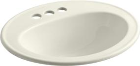 img 3 attached to Biscuit-Colored KOHLER K-2196-4-96 Pennington Self-Rimming Bathroom Sink: High-Quality and Convenient