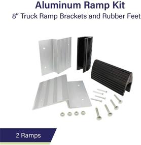 img 3 attached to 🚚 BISupply Aluminum Ramp Kit for Trucks – 8in Ramp Brackets with Rubber Feet, Tailgate Ramp Plate Kit