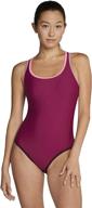 👙 stylish speedo women's high cut one piece swimsuit with contrast binding logo