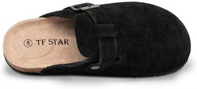 img 2 attached to 👞 TF STAR Unisex Leather Footbed Men's Mules & Clogs Shoes