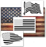 hsiulmy american flag stencil template: perfect for wood, fabric, paper & more - reusable 9 pcs set logo