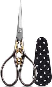 img 4 attached to 🧵 HiSuper 4.5 inch Embroidery Scissors: Perfect Mother's Day Gift for Sewing, DIY, Crafts, Needlework, and Everyday Use - Includes Leather Scissors Cover for Artwork