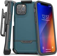 📱 blue shockproof full body cover with belt clip holster - encased rebel armor iphone 12 pro max case and holder logo