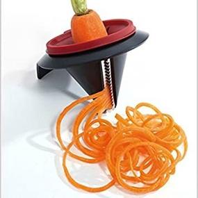 img 1 attached to 🥕 Gurke and Carrot Curler Peeler, Spiral Shred Slicer for Carrot and Root Vegetables - Fruits Slicer, Sharpener Garnishing Tool