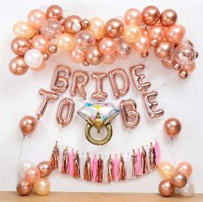 img 4 attached to 🎉 Bachelorette Party Decorations & Bridal Shower Supplies Kit: Balloon Arch, Bride to Be Banner, Diamond Ring Balloons, Rose Confetti Gold, Sash, Tassel Garland - Balloon Decoration Tools Included