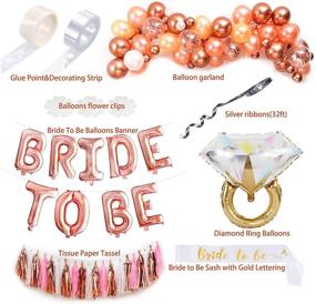 img 2 attached to 🎉 Bachelorette Party Decorations & Bridal Shower Supplies Kit: Balloon Arch, Bride to Be Banner, Diamond Ring Balloons, Rose Confetti Gold, Sash, Tassel Garland - Balloon Decoration Tools Included