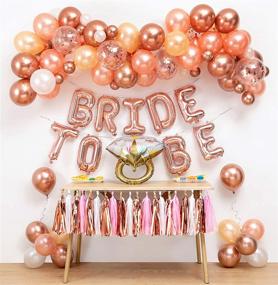 img 3 attached to 🎉 Bachelorette Party Decorations & Bridal Shower Supplies Kit: Balloon Arch, Bride to Be Banner, Diamond Ring Balloons, Rose Confetti Gold, Sash, Tassel Garland - Balloon Decoration Tools Included