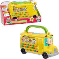 🚌 cocomelon musical learning bus: number & letter recognition, phonetics | yellow school bus toy plays abcs & wheels on the bus logo